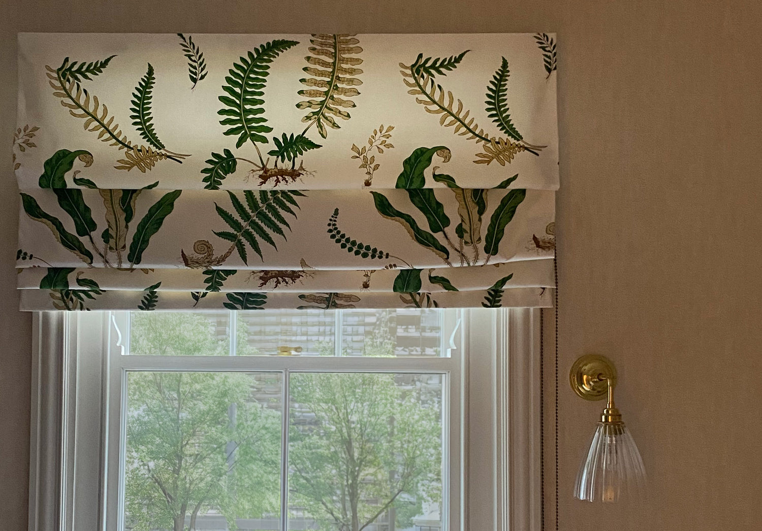 Fern fabric by GP J Baker used in Roman Blind by Max Buston